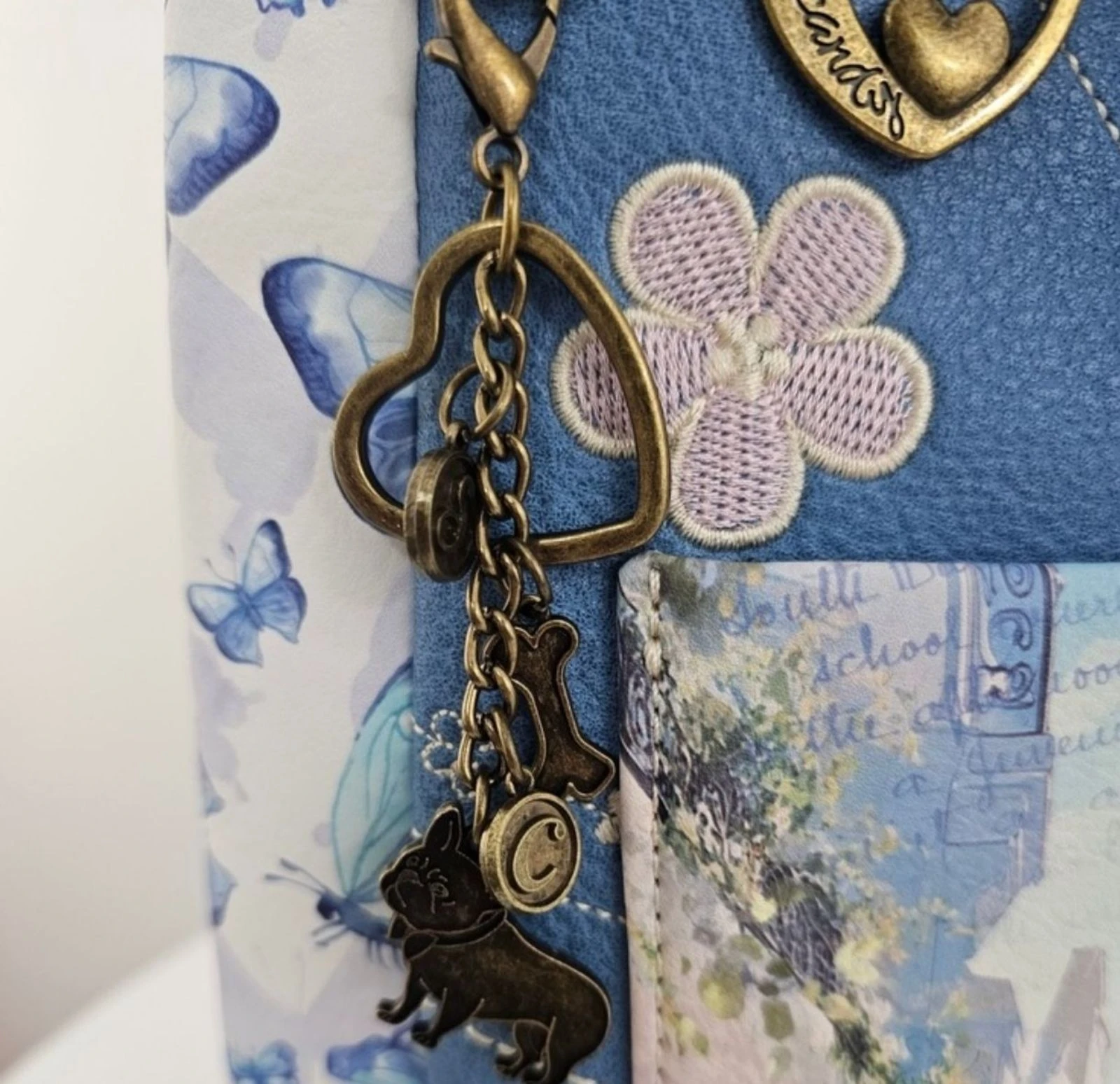 Spectacular Sweet Candy blue vintage dressing backpack bag – photo 5